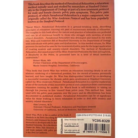 NWT! Book: "Paradoxical Relaxation: Dissolving Anxiety by Accepting It" 304 page - Picture 4 of 4